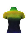 Yellow/Green/Blue Mock Neck