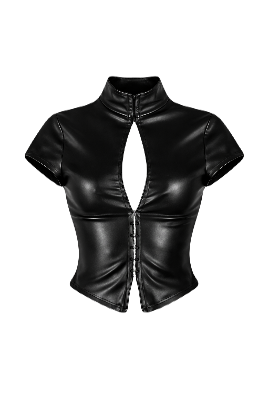 Faux Leather Hook-Up Top